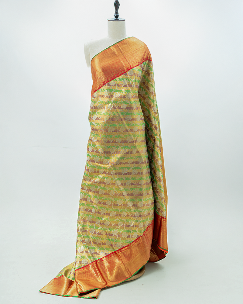 Tussar Gold Kanjivaram Saree
