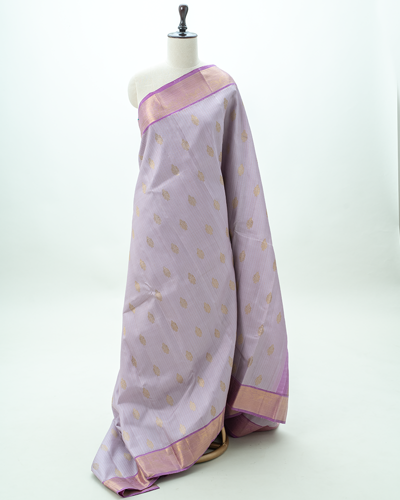 Lavender Kanjivaram Silk Saree