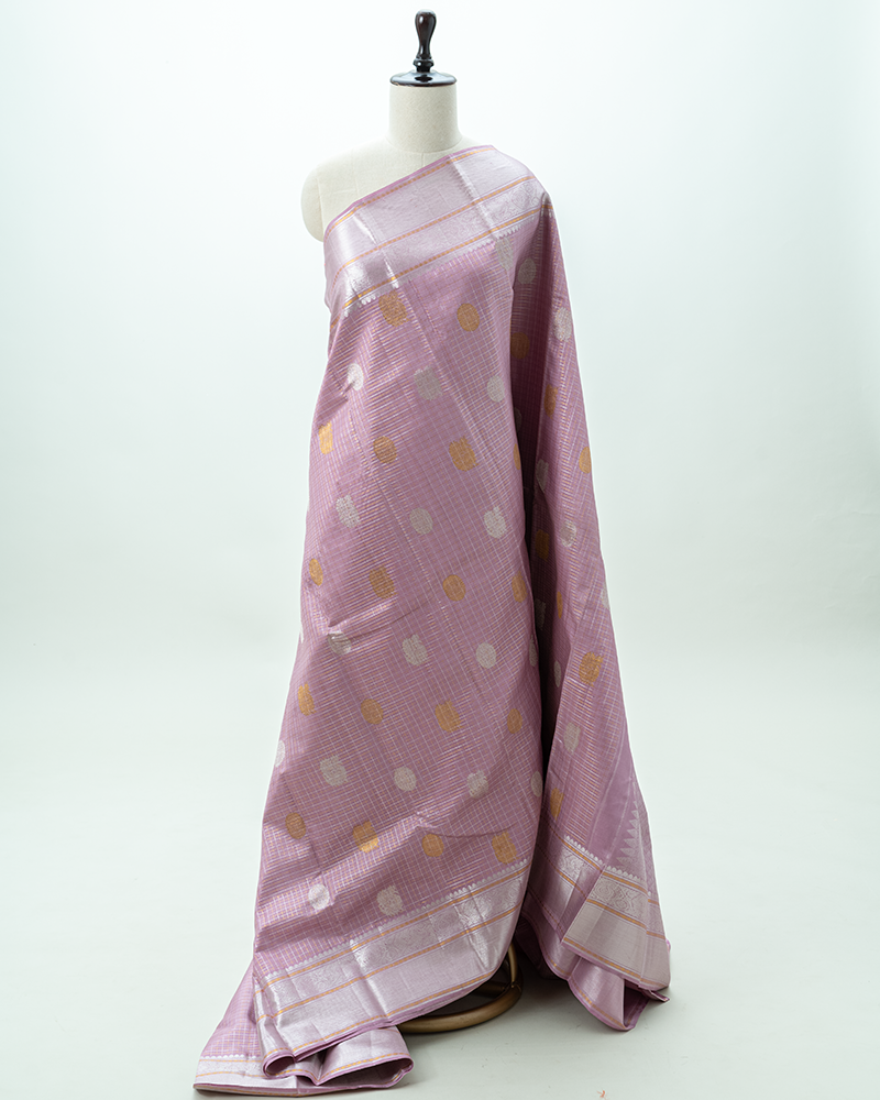 Light Pink Kanjivaram Silk saree