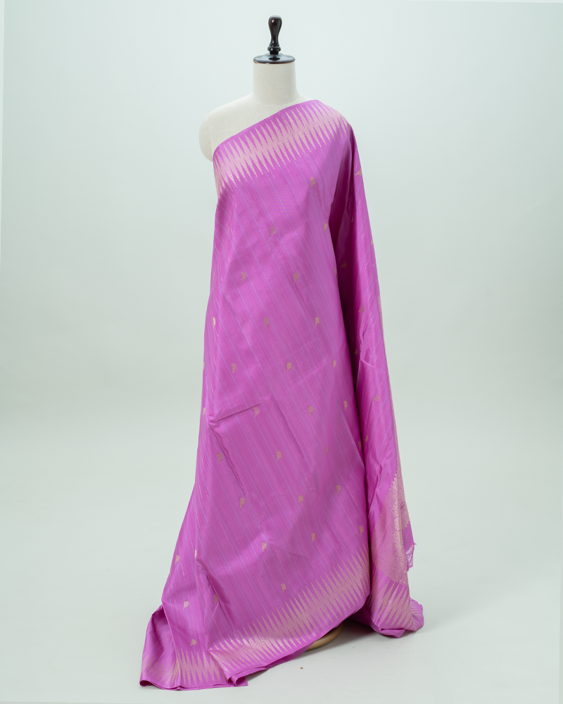 Bright Magenta Kanjivaram silk saree