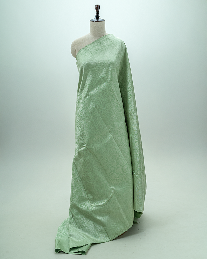 Pastel Green Tissue Kanjivaram Silk Saree