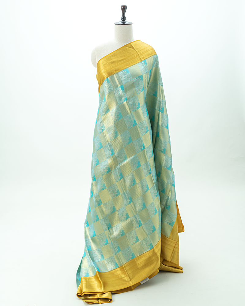 aquagold Kanjivaram silk saree