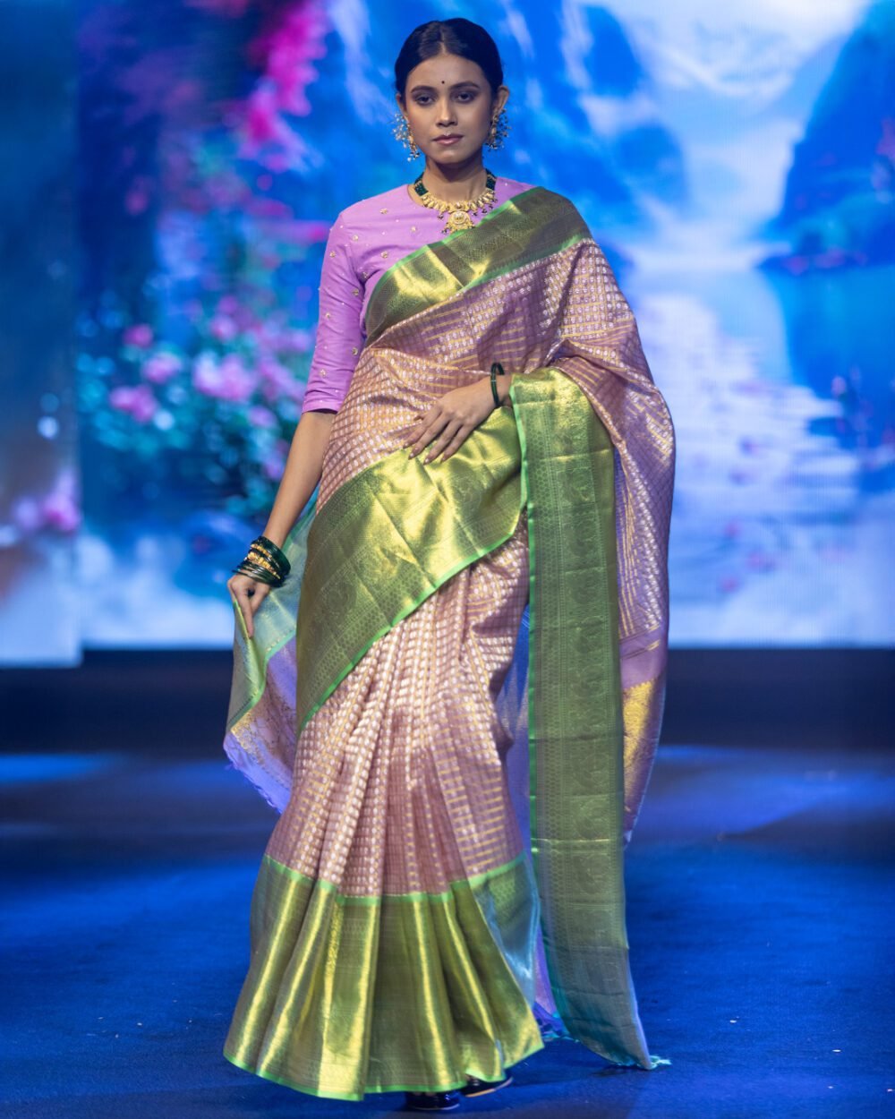 Kora Kanjivaram Silk Saree