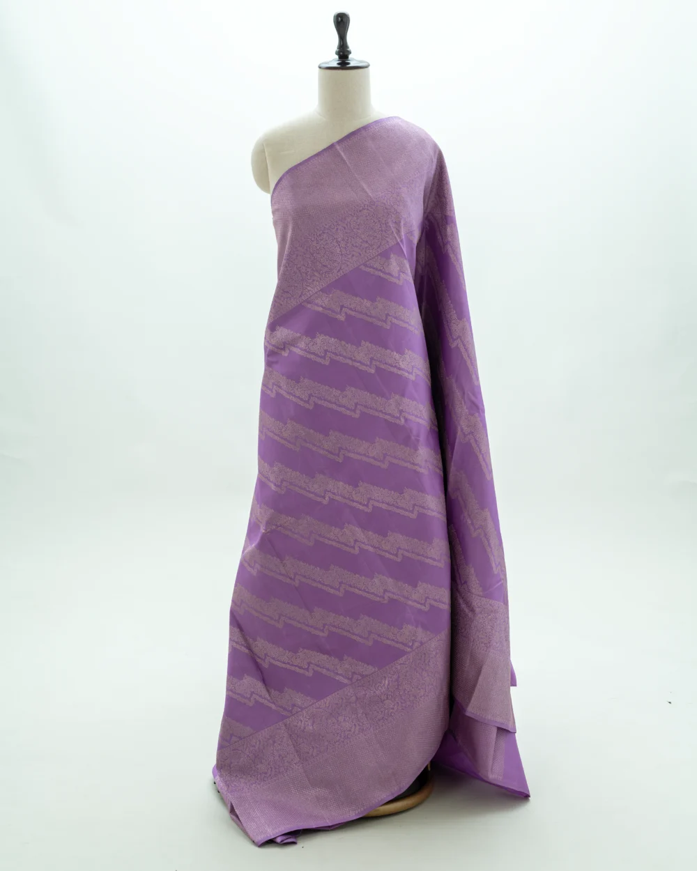 Lavender Kanjivaram silk saree