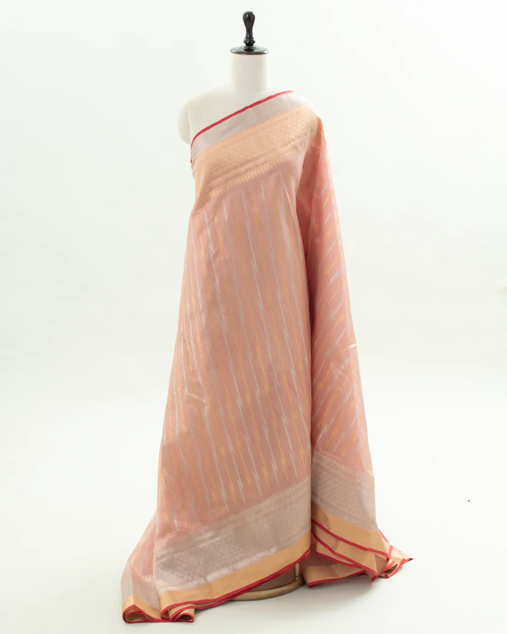 Soft Peach Chanderi Silk Saree