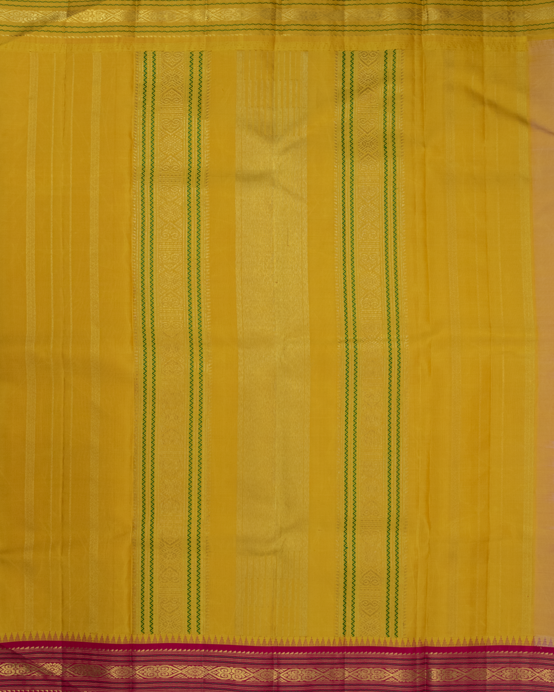 Baby Pink Ganga Jamuna border Kanjivaram Silk Saree - Image 5
