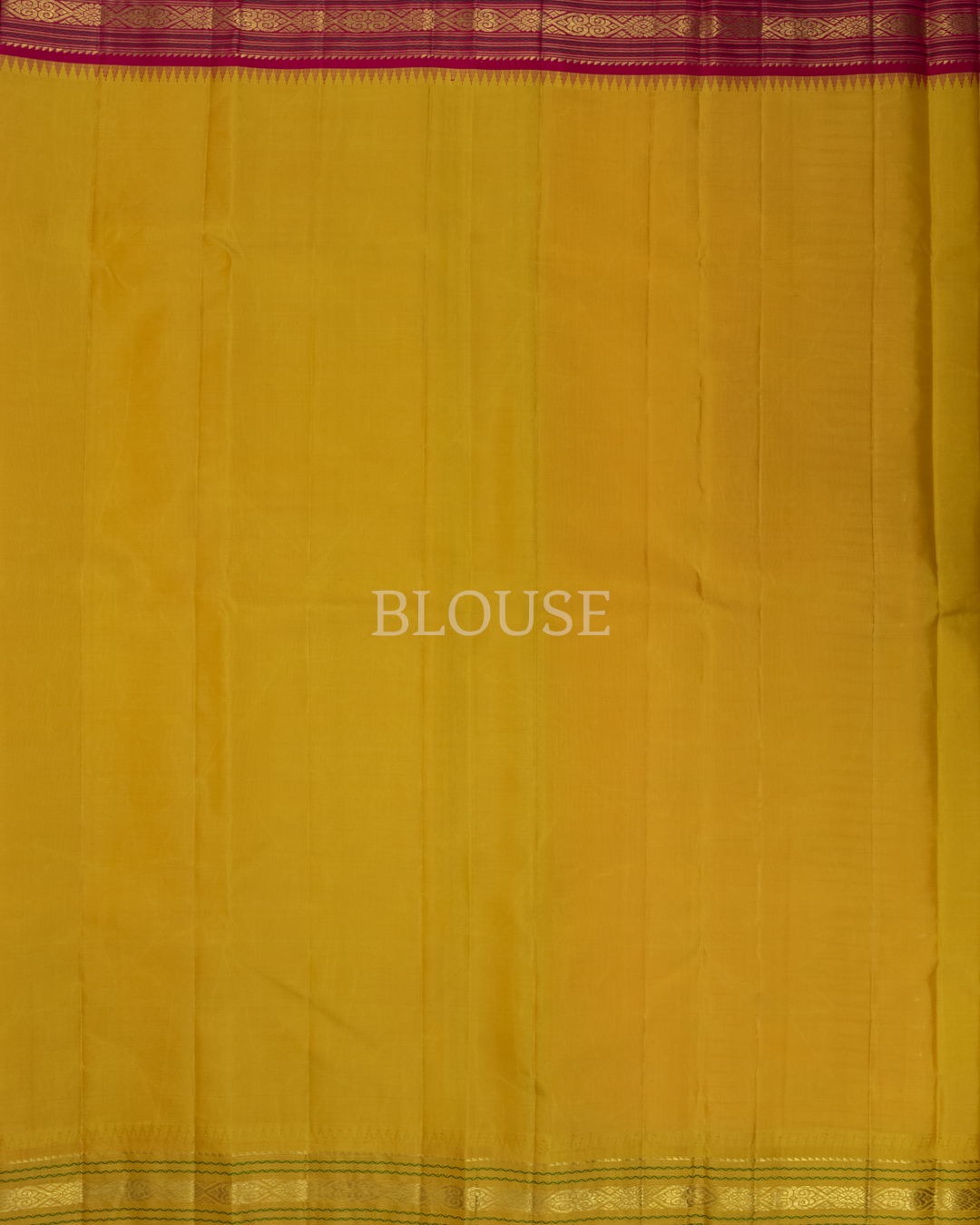 Baby Pink Ganga Jamuna border Kanjivaram Silk Saree - Image 6