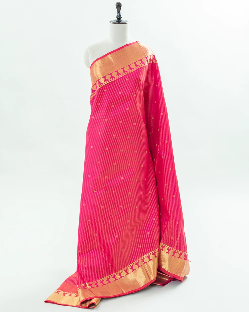 Fuchsia Pink Kanjivaram Silk Saree