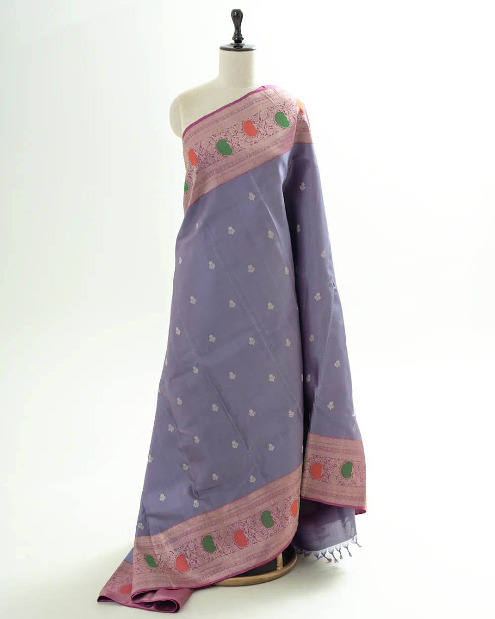 Dusty Lavender Kanjivaram Silk Saree