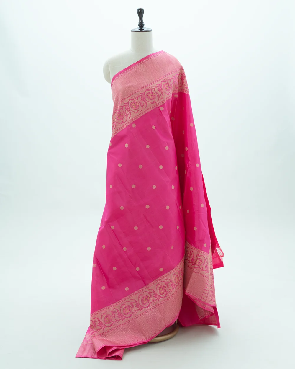 Rani Pink Kanjivaram Silk Saree