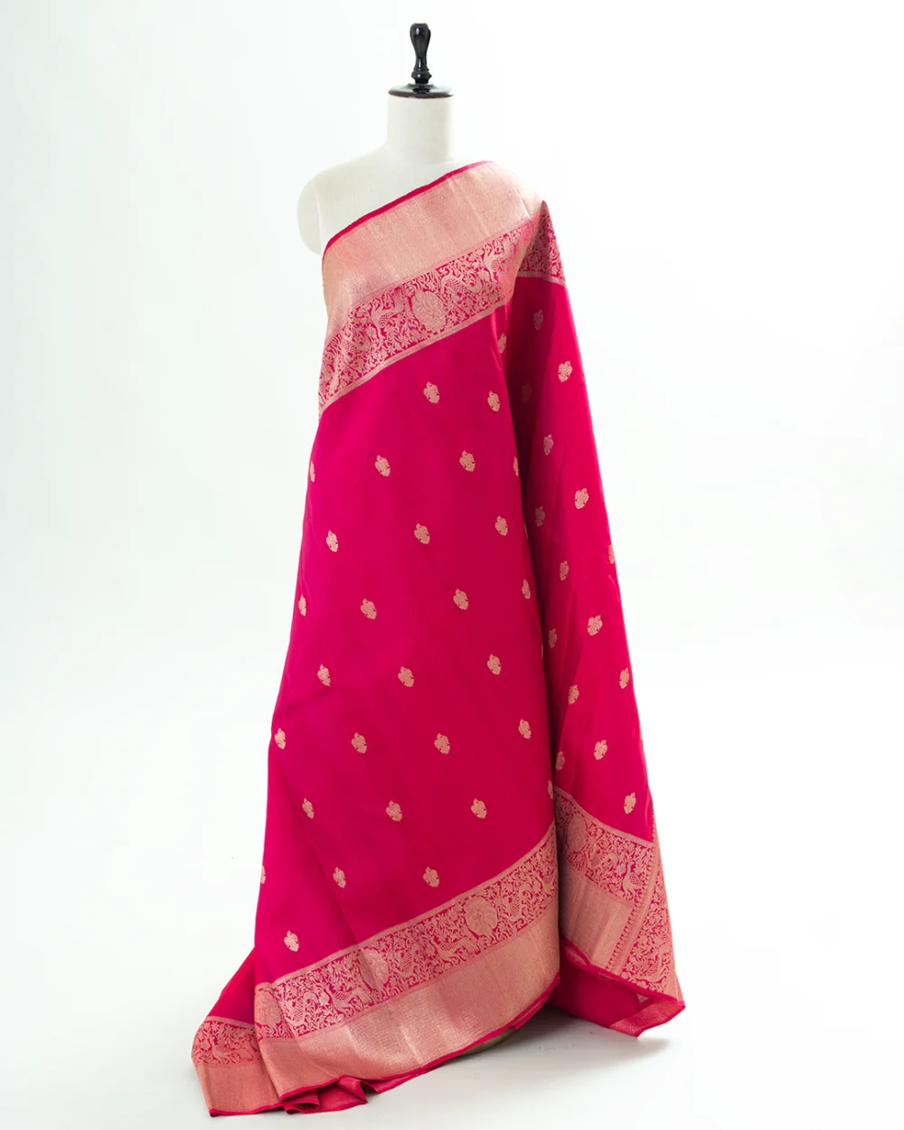 Luminous Pink Kanjivaram Silk Saree