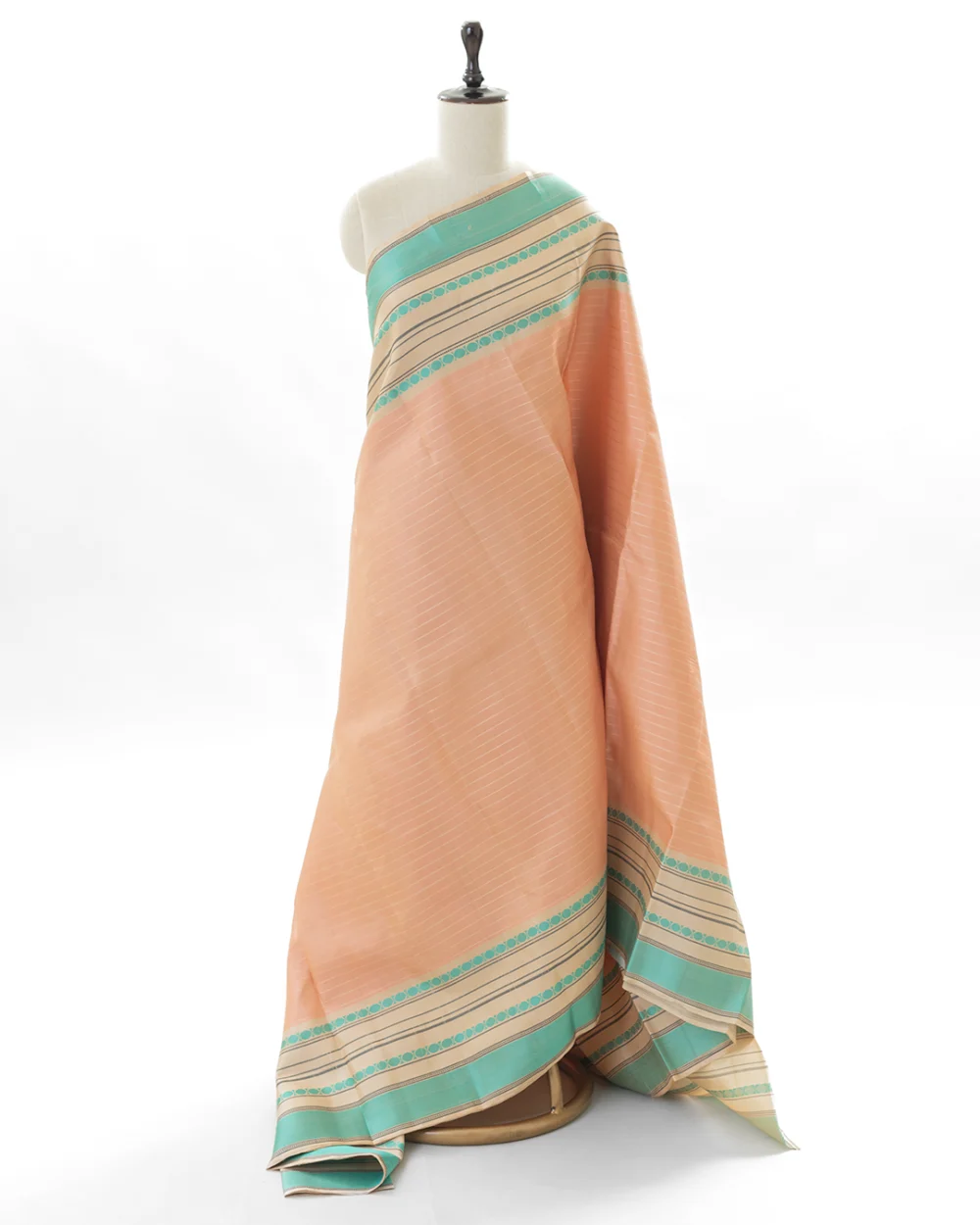 Peach Kanjivaram Silk Saree