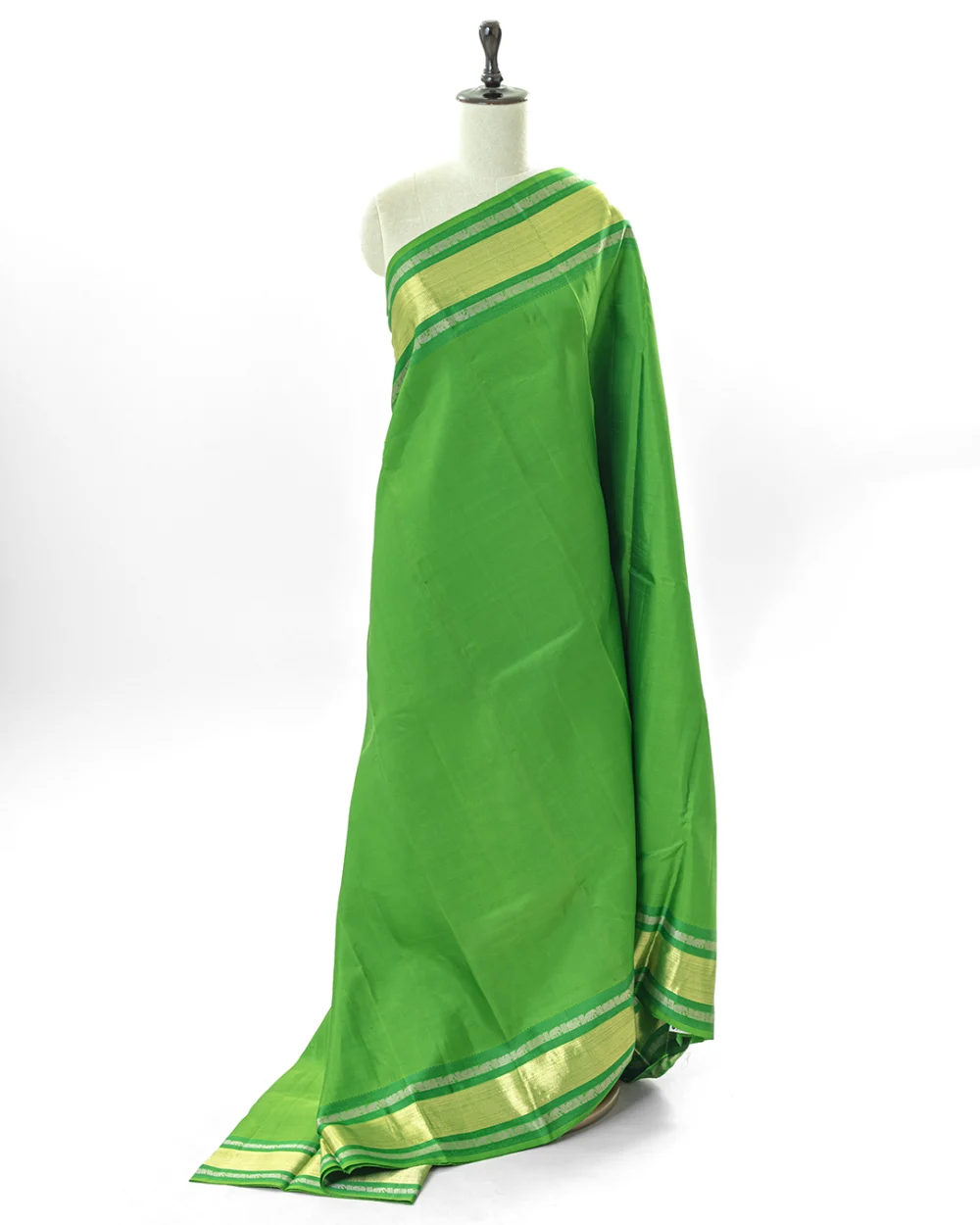 Parakeet Green Kanjivaram Silk Saree