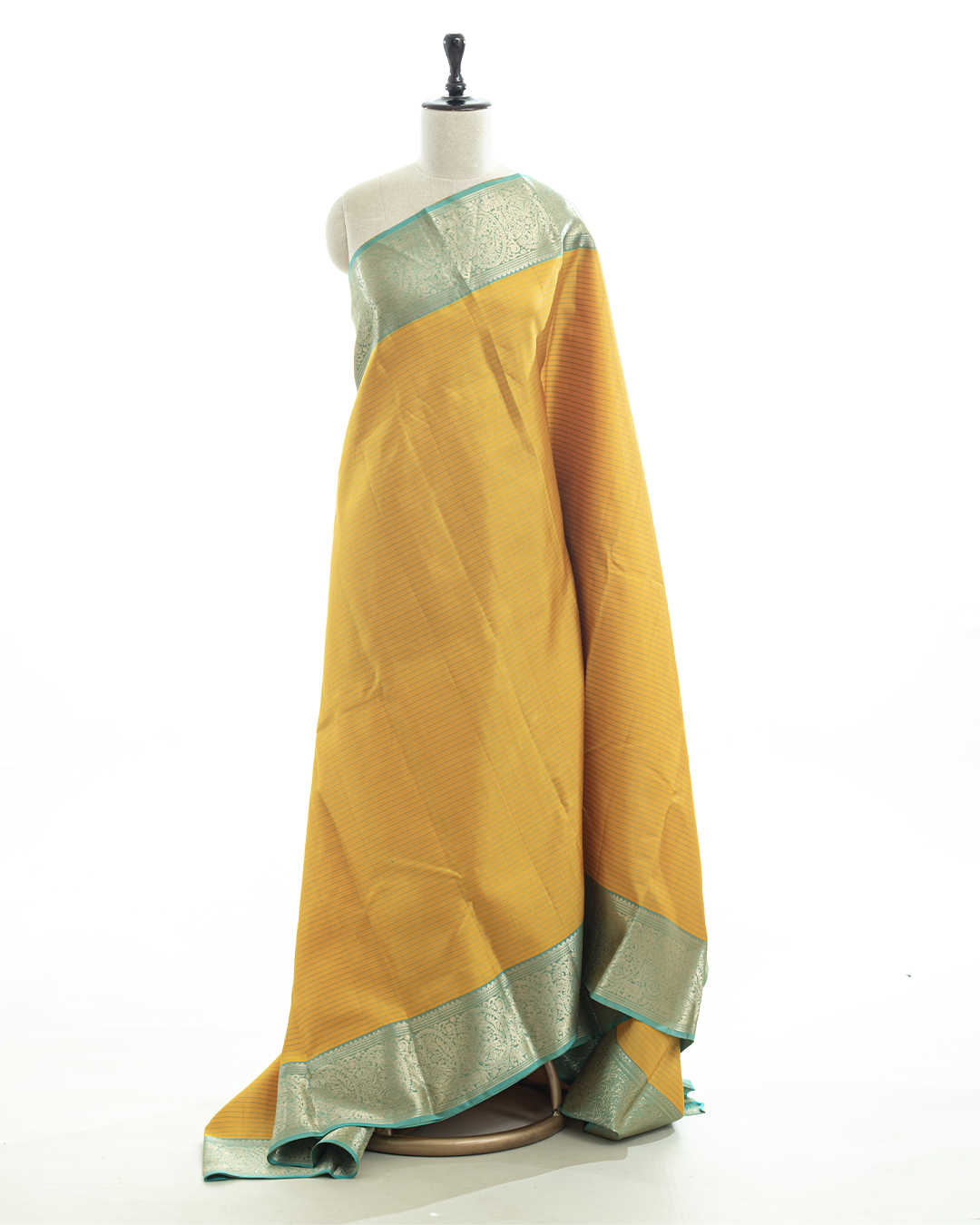 Mustard Yellow Kanjivaram Silk Saree
