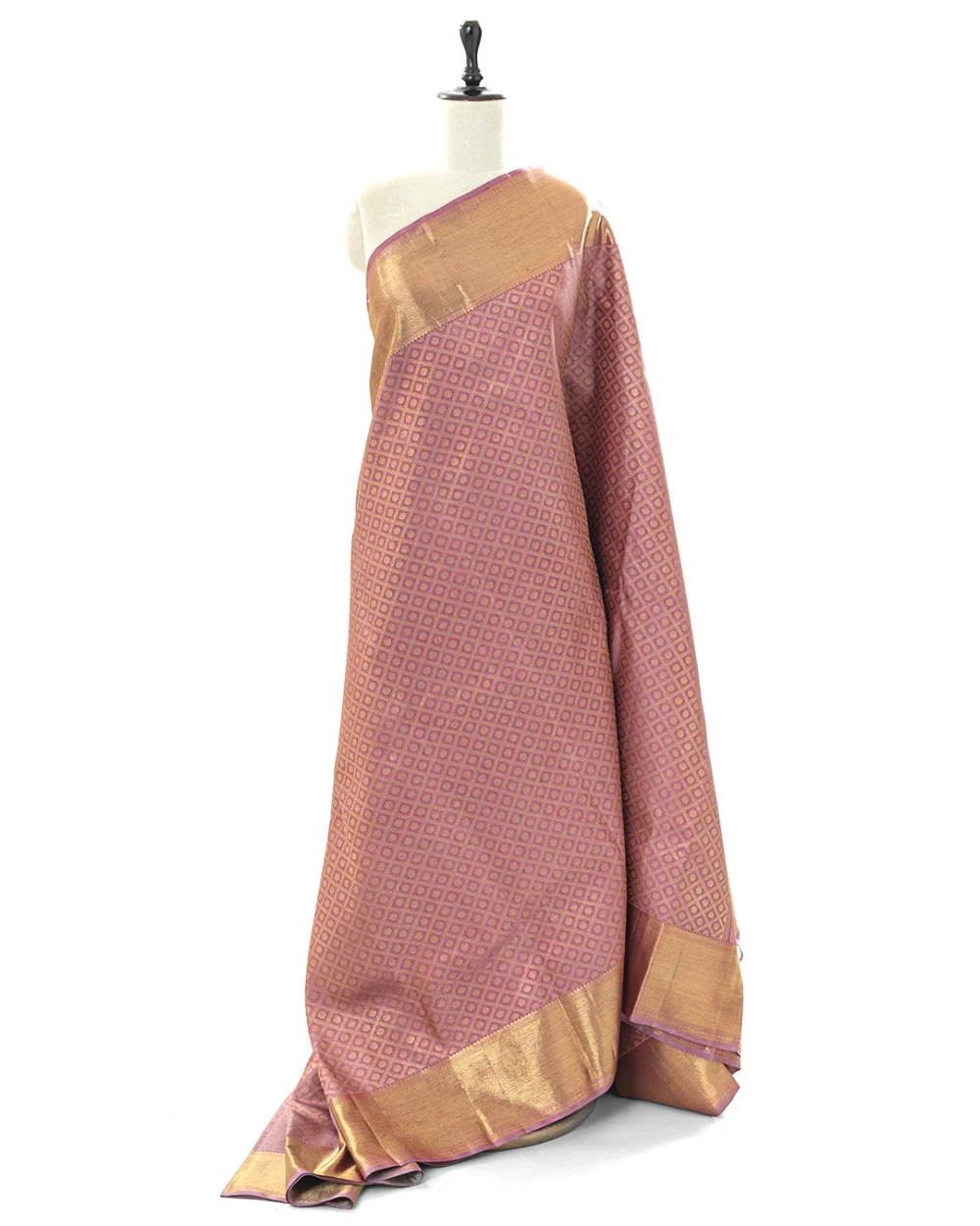 Radiant Onion Pink Kanjivaram Silk Saree