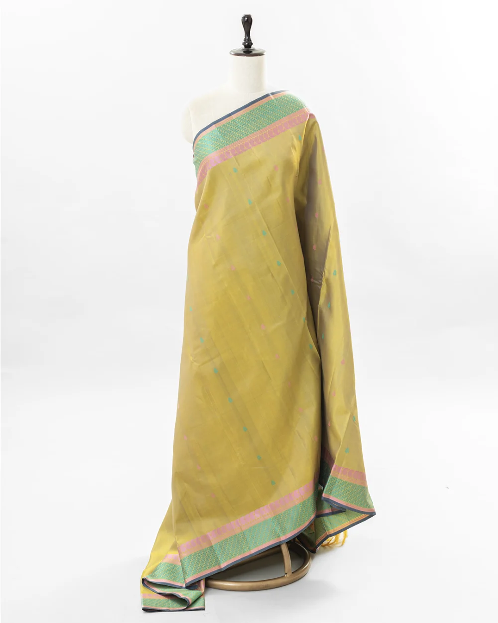 Mustard Yellow Kanjivaram Silk Saree