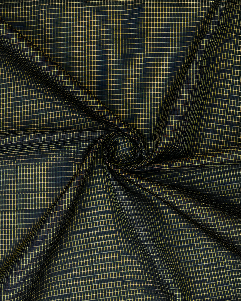 Black Zari Kattam Fabric