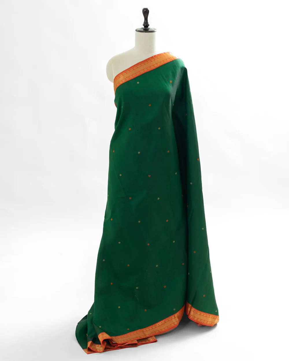 Leaf Green Kanjivaram Silk Saree
