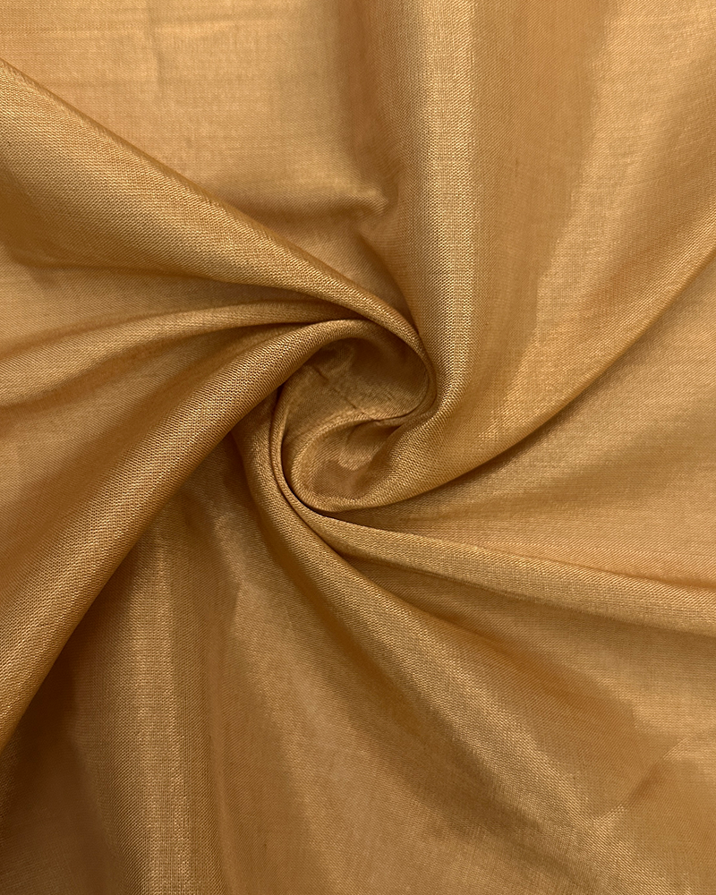 Copper Gold Plain Tissue Fabric