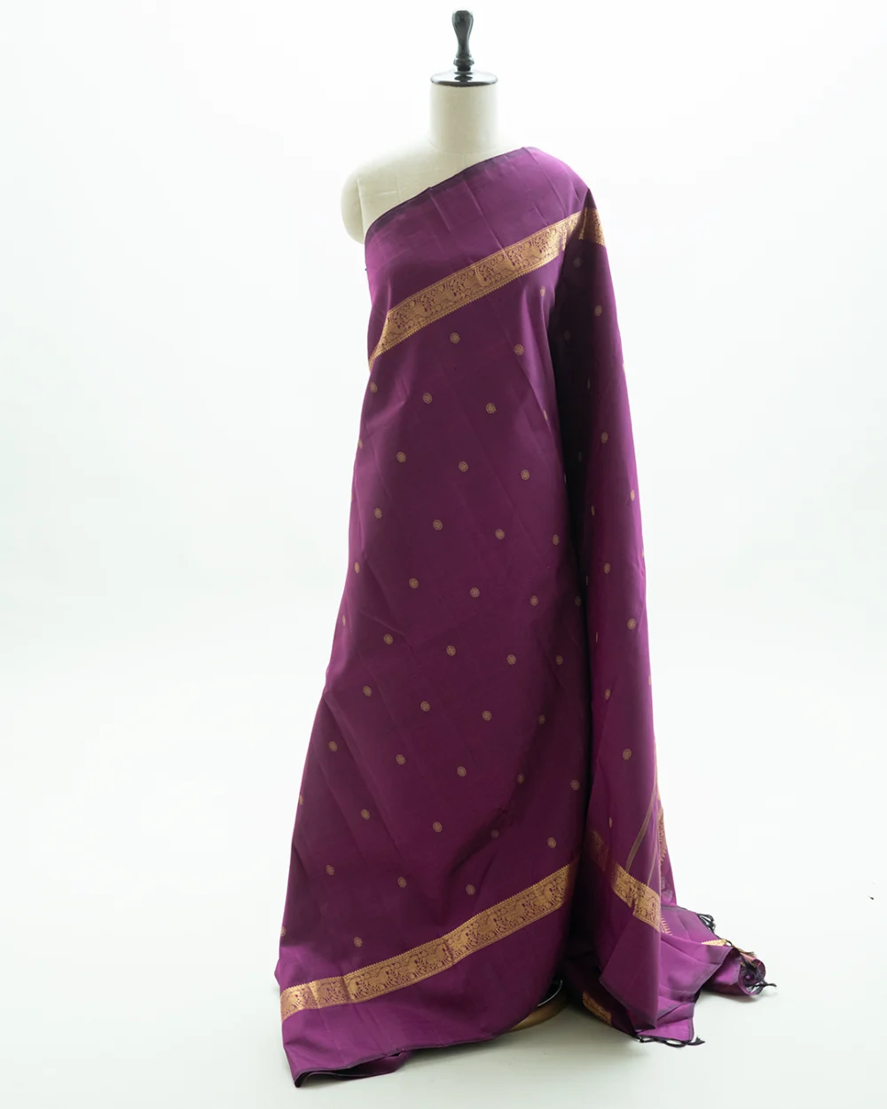 Magenta Purple Kanjivaram Silk Saree
