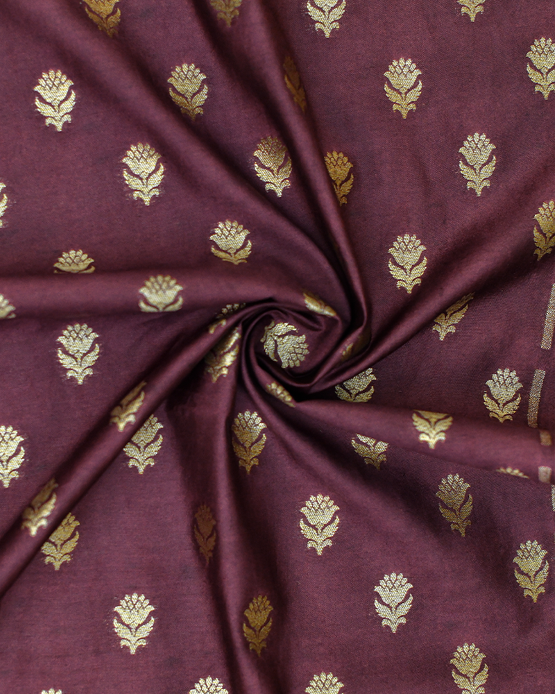 Brown Silk Cotton Fabric