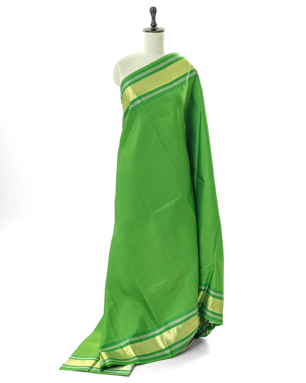 Leaf Green Kanjivaram Silk Saree