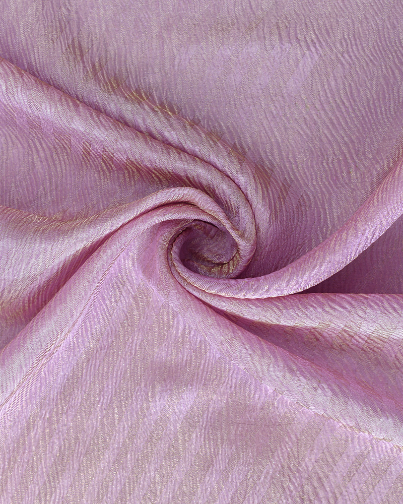 Lilac Crush Tissue Fabric with Diagonal Stripes 