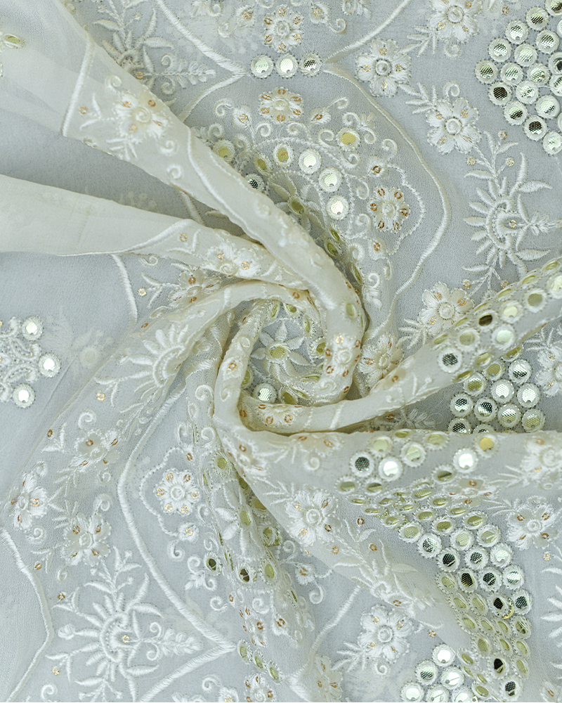 Georgette Chikankari Fabric
