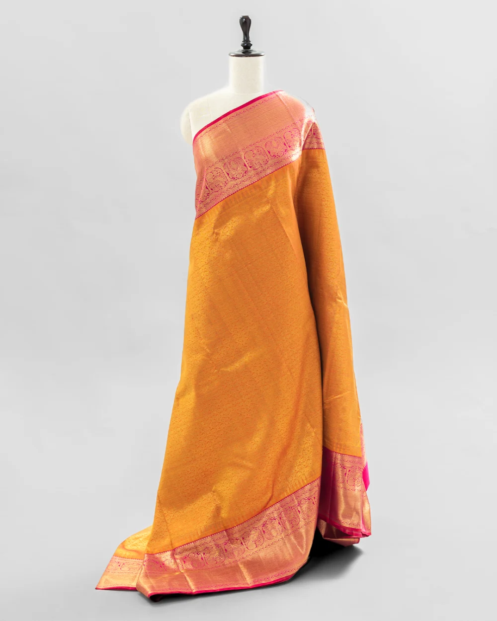 Gold & Pink Kanjivaram Saree