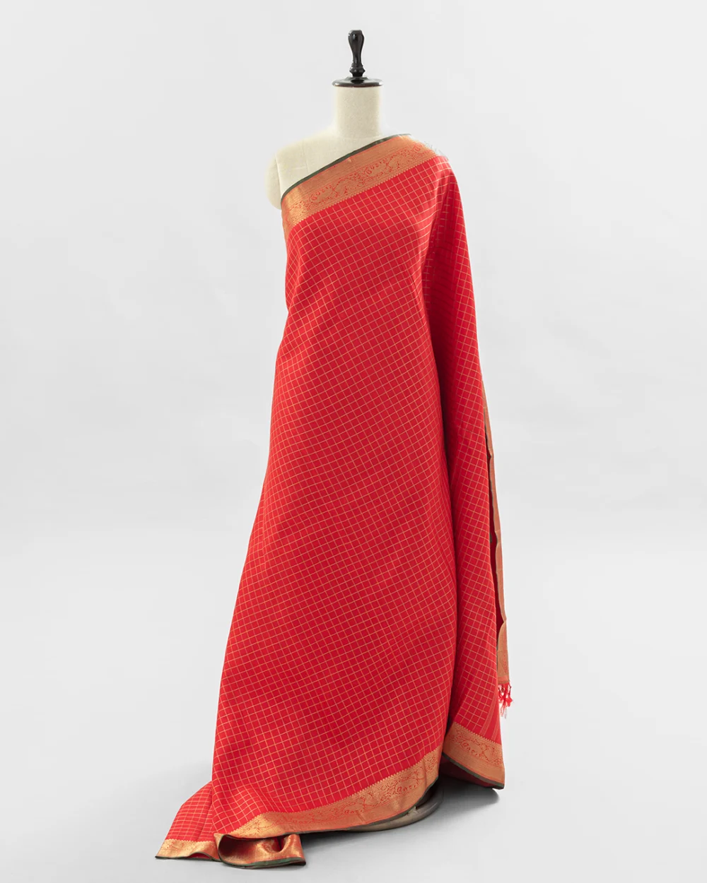 Vibrant Chilli Red Kanjivaram Silk Saree