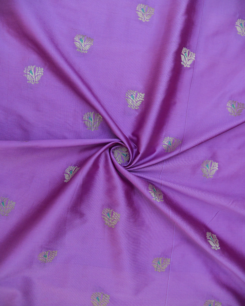 Lavender Banarasi Silk fabric