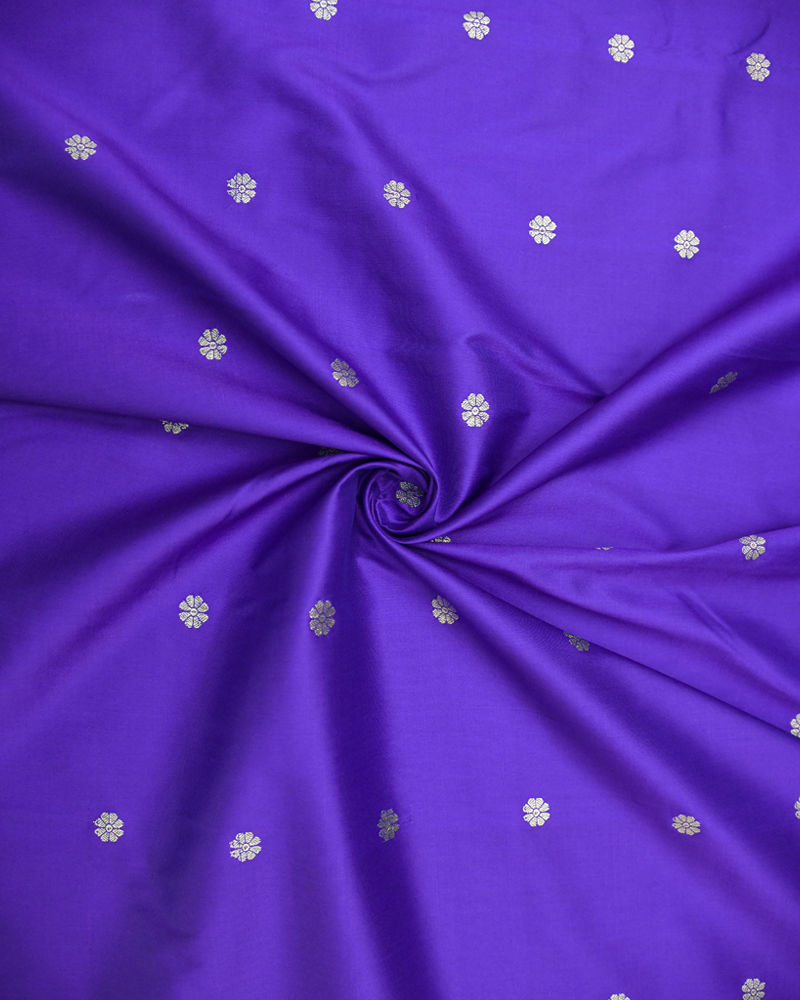 Royal Purple Banaras Semi Silk fabric