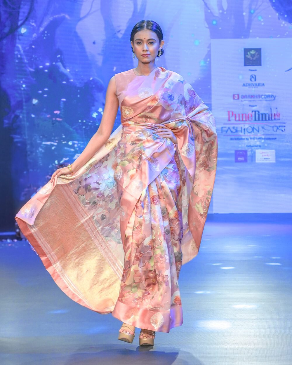 Blush Rose Chaniya silk Saree