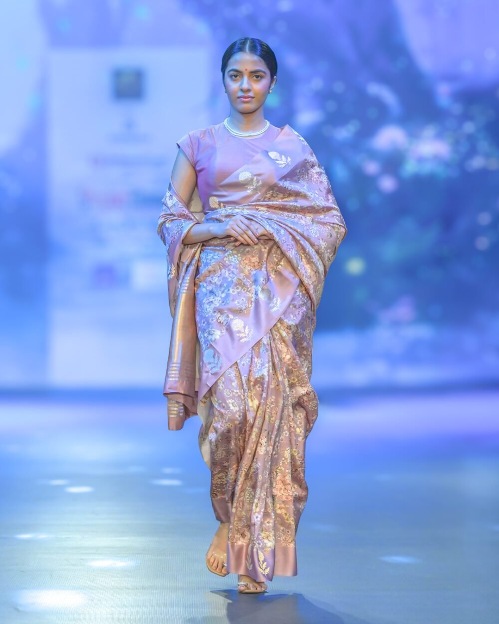 Powder Pink Chaniya silk Saree