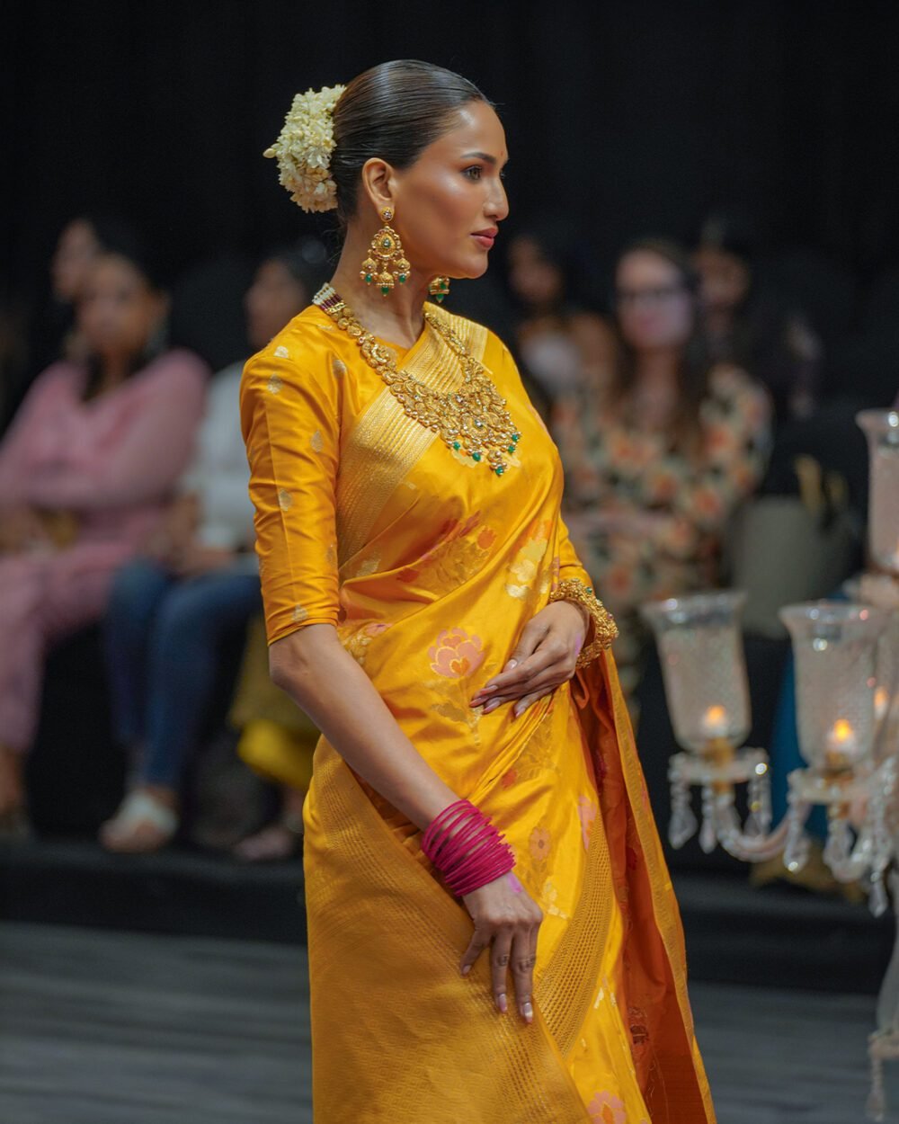 Golden Yellow Banaras Handloom Silk Saree