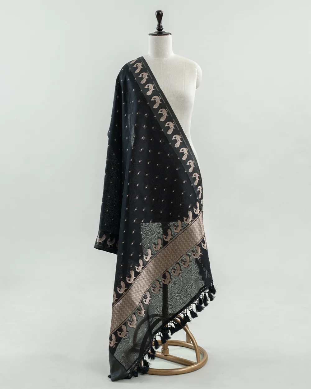 Black Organza Dupatta