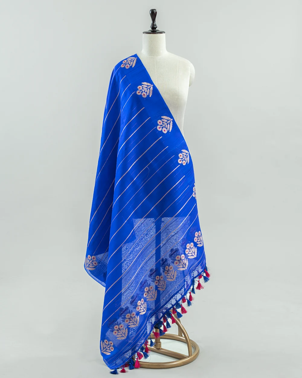 Indigo Blue Organza Dupatta