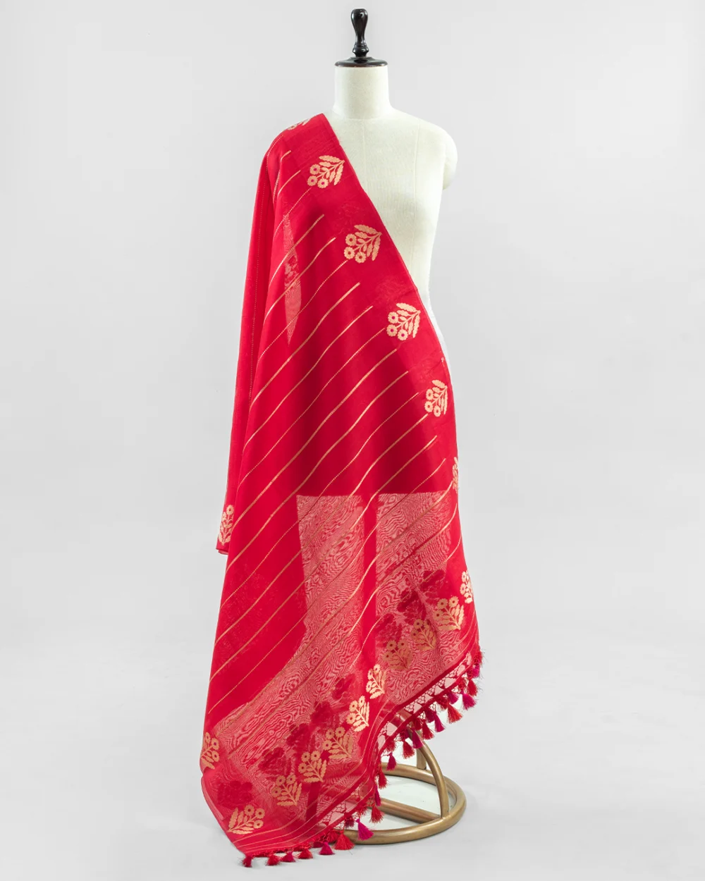 Red Organza Dupatta
