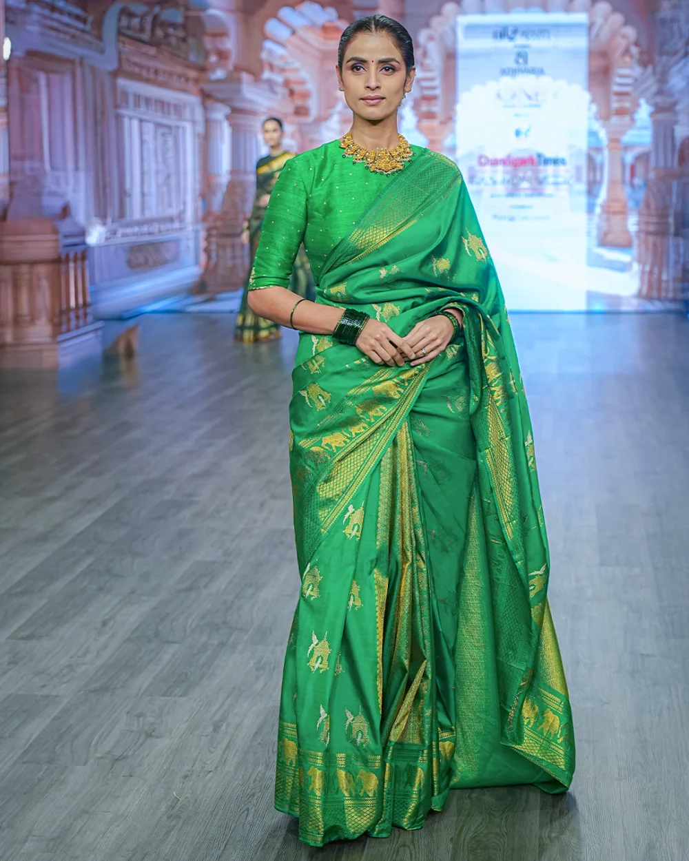 Green Kanjivaram Handloom Silk Saree