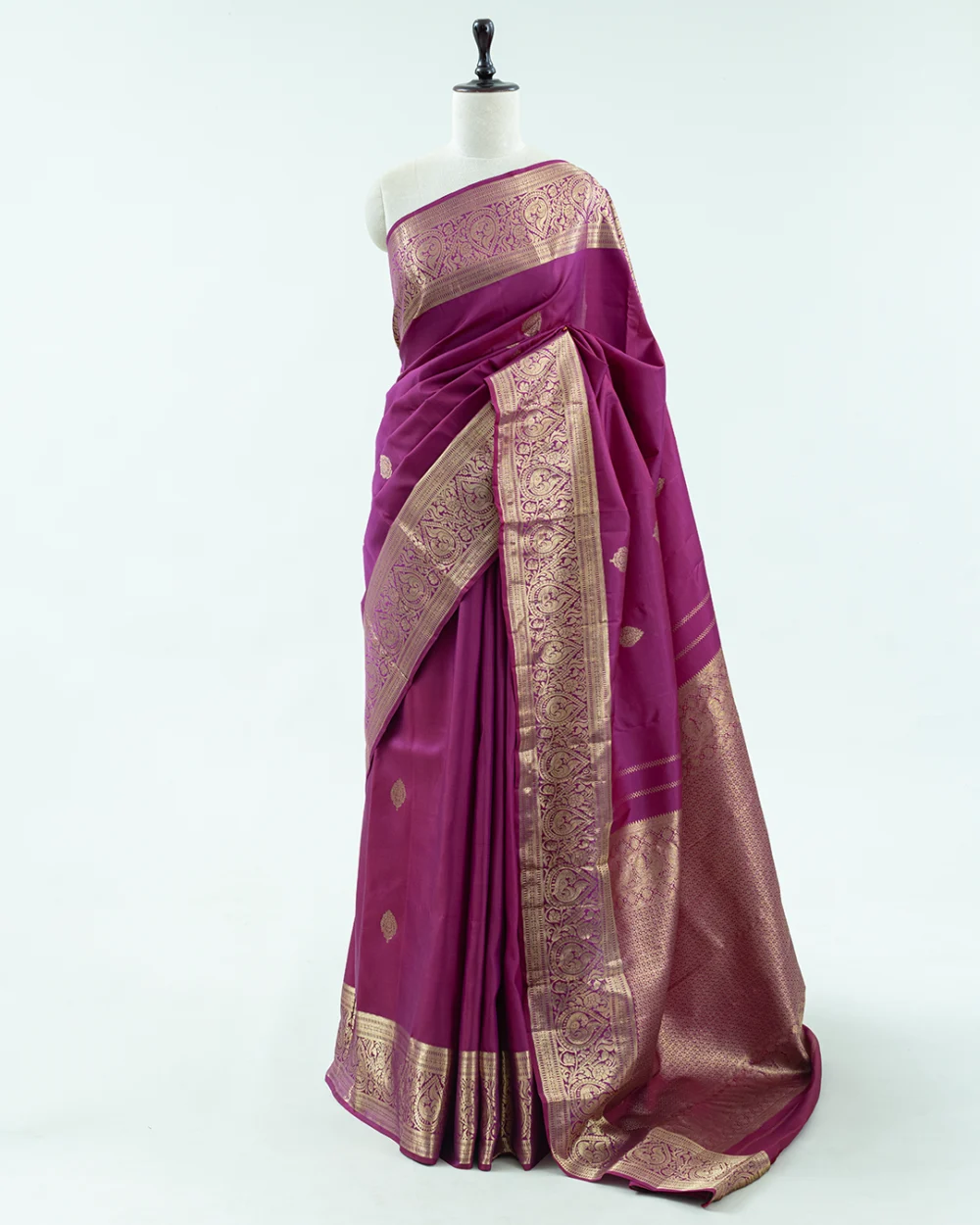 Royal Purple Kanjivaram Handloom Silk Saree