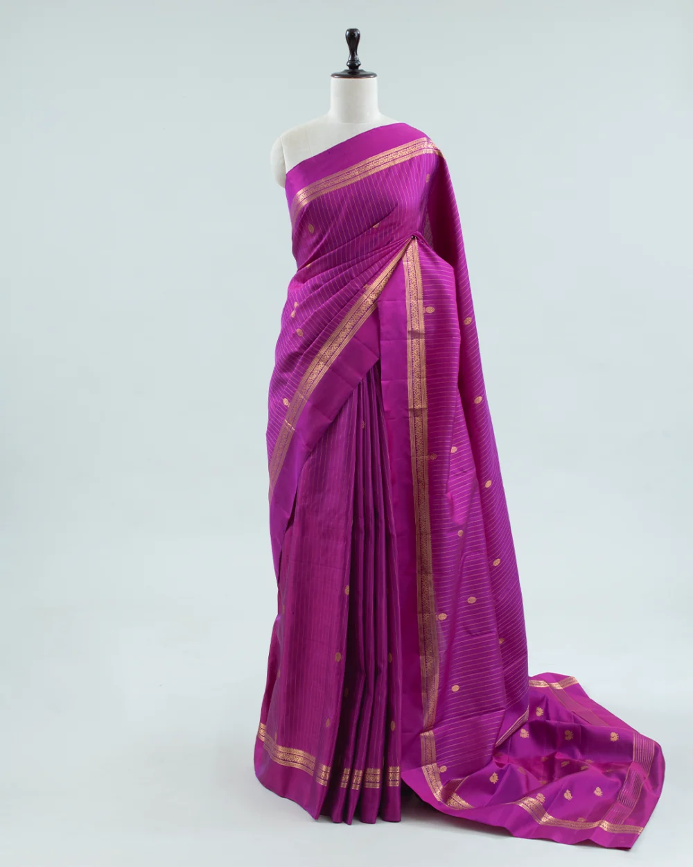 Magenta Kanjivaram Handloom Silk Saree