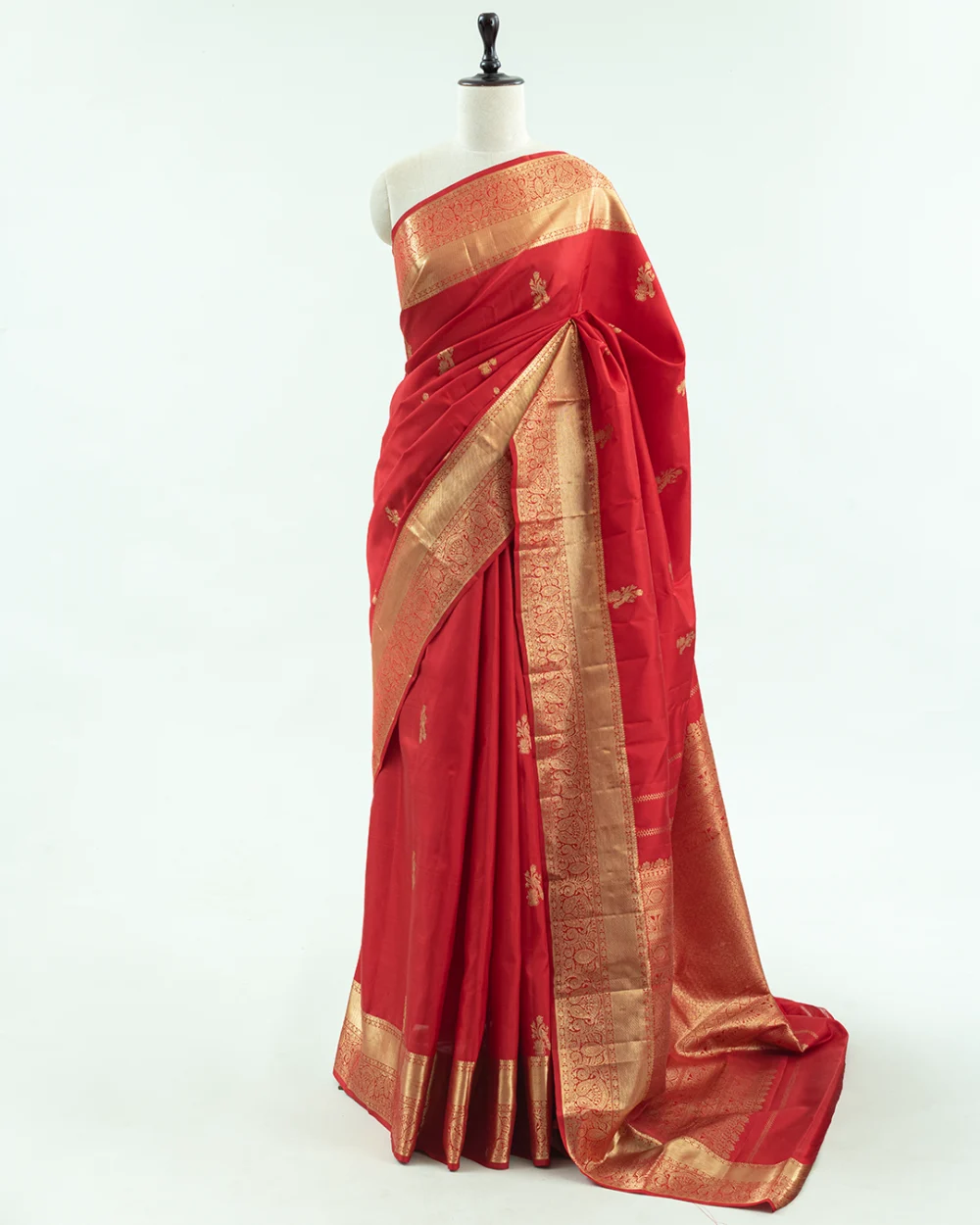 Red Kanjivaram Handloom Silk Saree