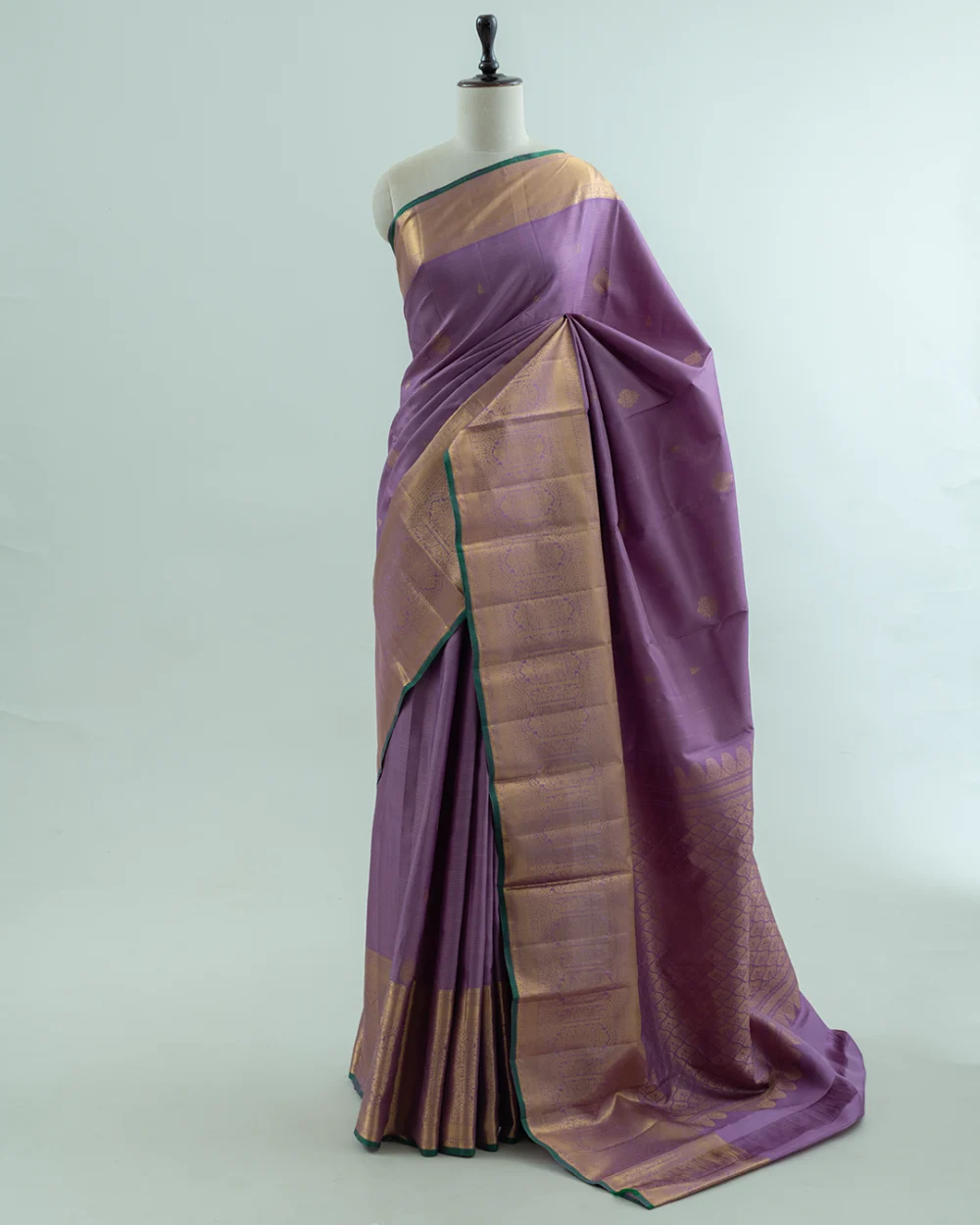 Lavender Kanjivaram Handloom Silk Saree
