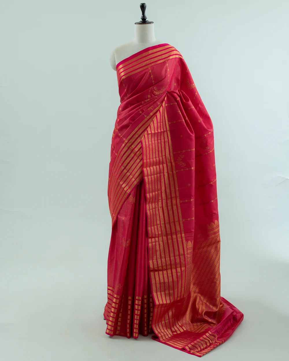 Red Kanjivaram Handloom Silk Saree
