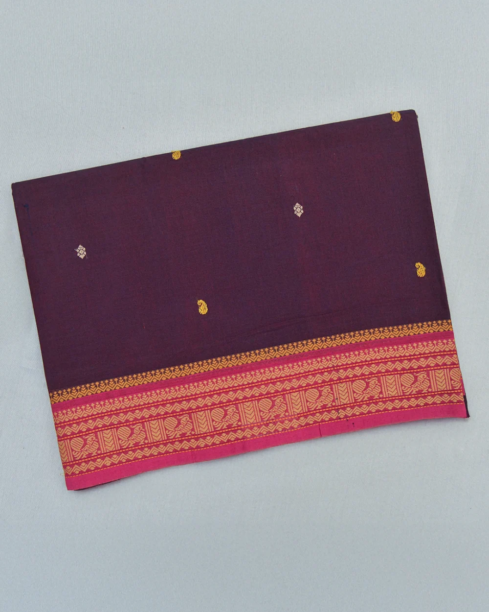 Deep Wine Kanchi Cotton Saree