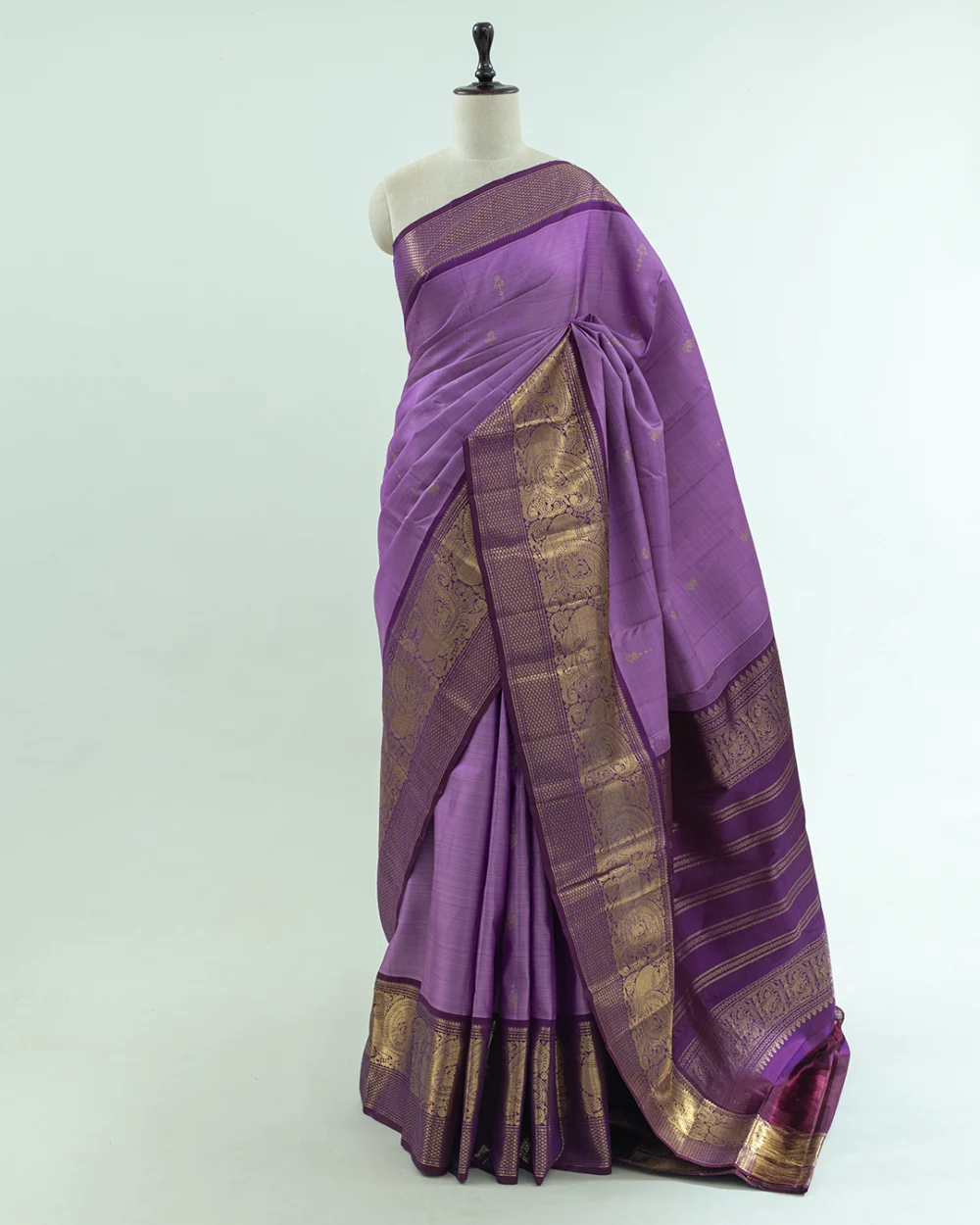 Purple Kanjivaram Handloom Silk Saree