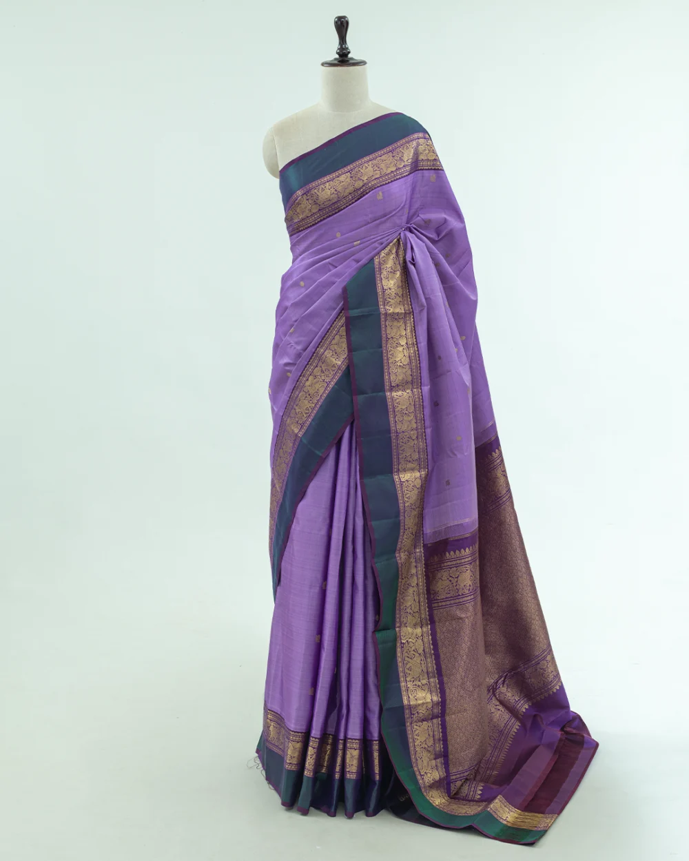 Lavender Kanjivaram Handloom Silk Saree