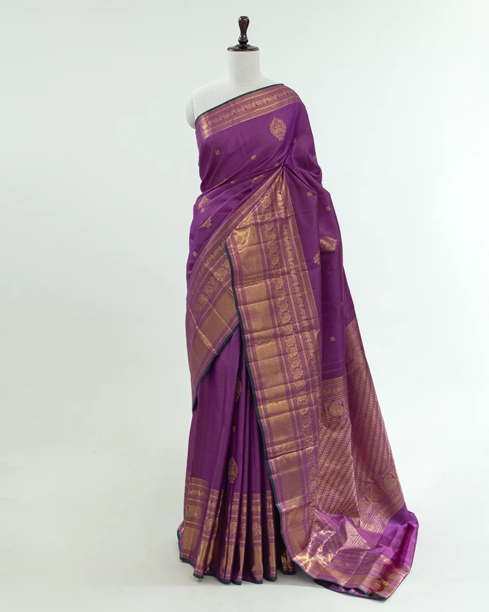 Purple Kanjivaram Handloom Silk Saree