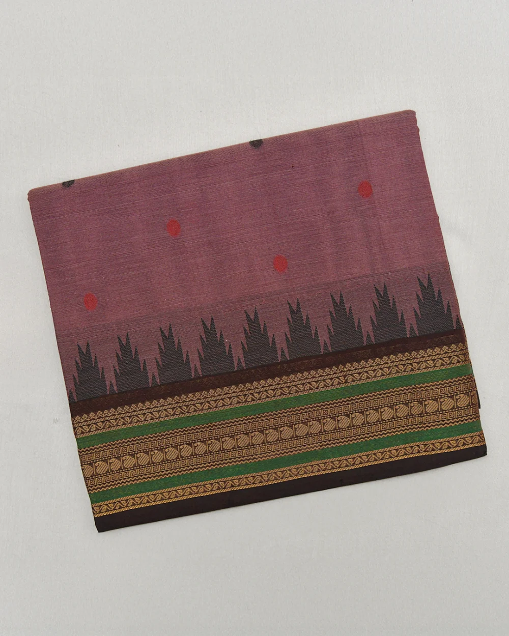Mauve Kanchi Cotton Saree