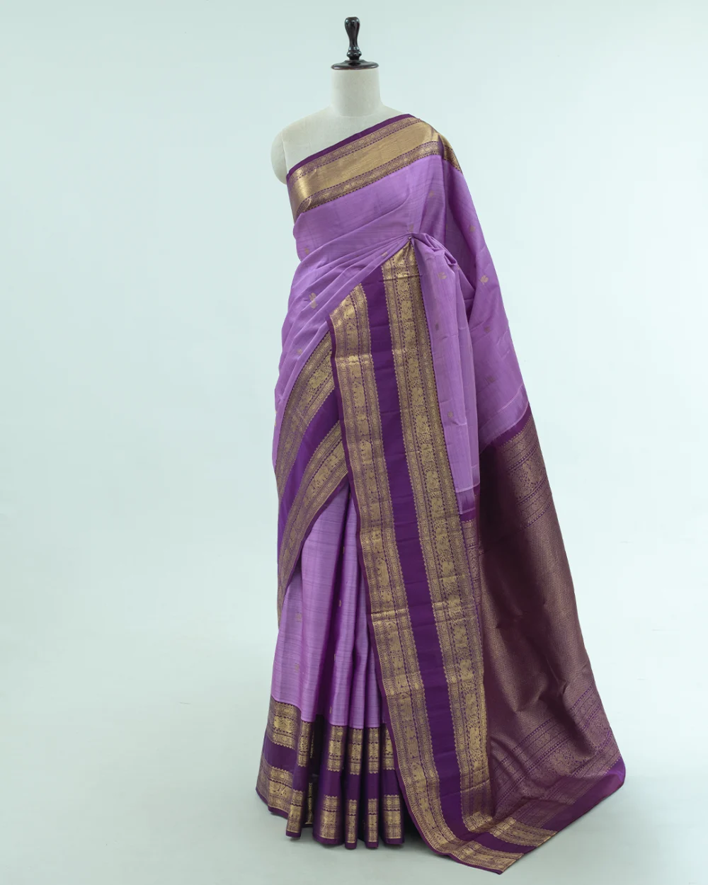 Lavender Kanjivaram Handloom Silk Saree